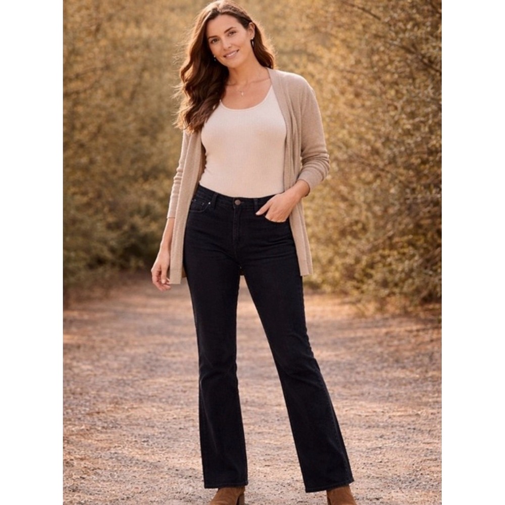 J.Crew Women's Black Corduroy Western Cowgirl Bootcut Pants Size 32R